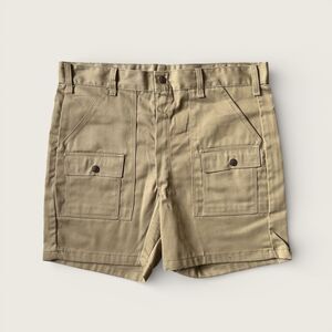 Utility Cargo Shorts Khaki Vintage Workwear Style 34" Waist